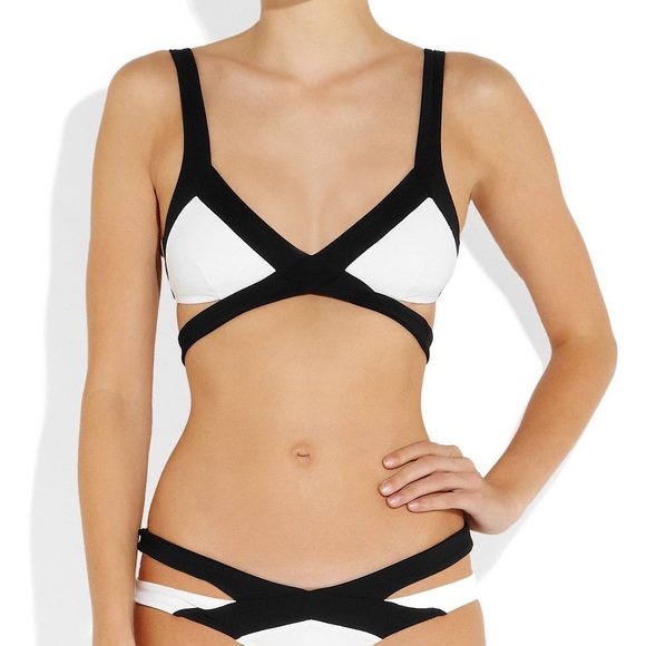 Agent Provocateur Mazzy White Black Bikini Top AP2 - Picture 8 of 8